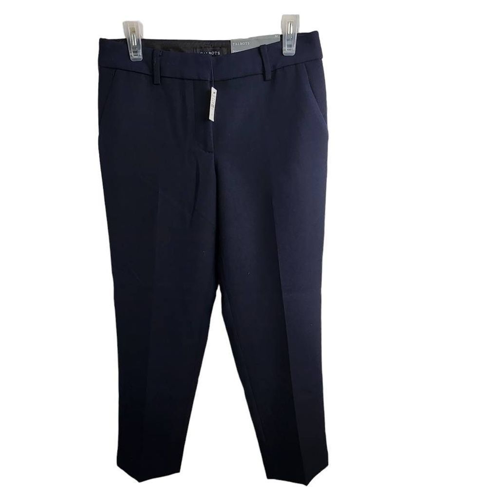 Talbots NWT Hampshire Ankle Straight Leg Navy Blue Dress Pants Size 6P